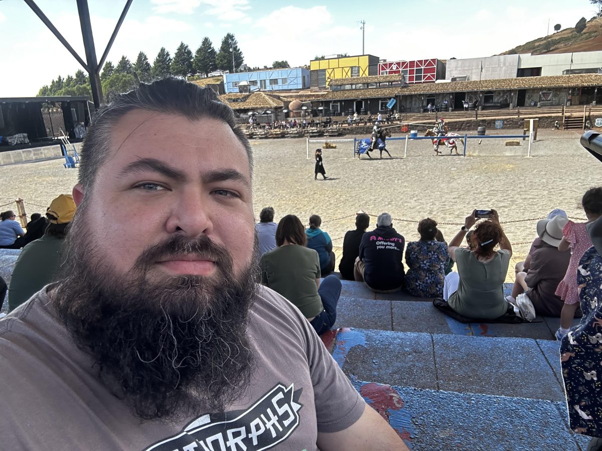 Keith watching jousting