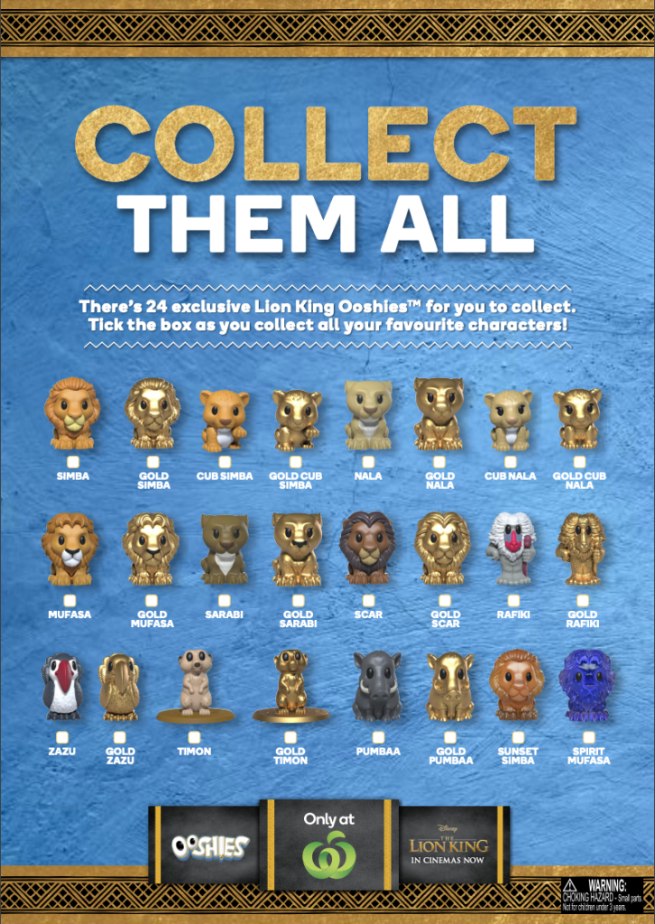 The Lion King 24 Checklist