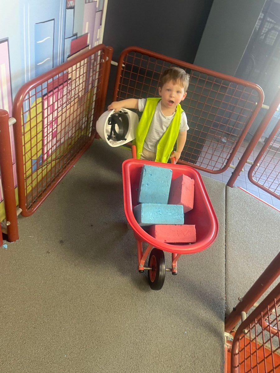 brick laying apprentice at scitech