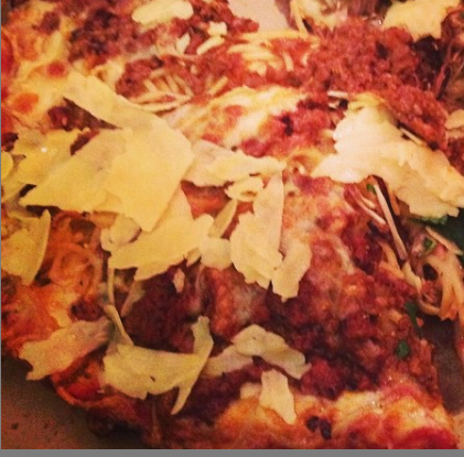 bsketti spaghetti pizza