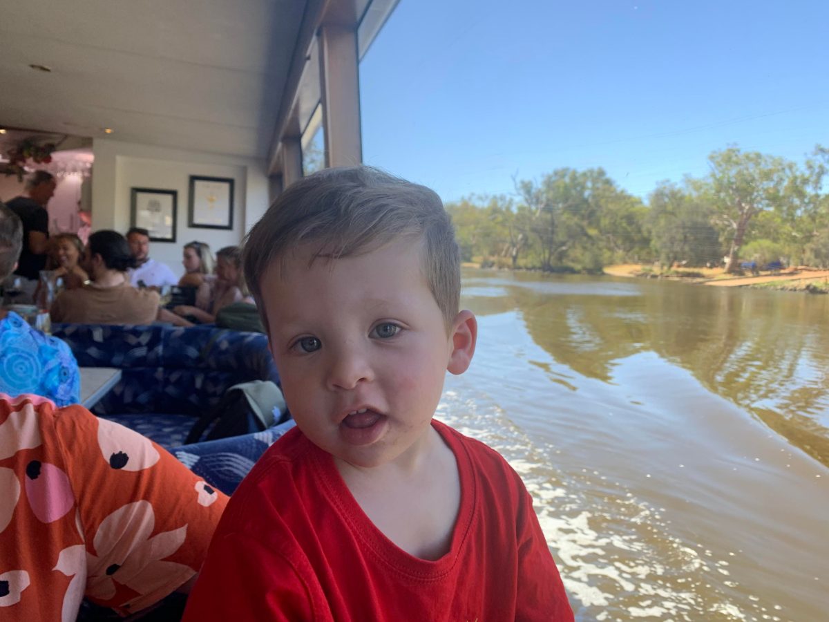 charlie by window Captain Cooks River Lady