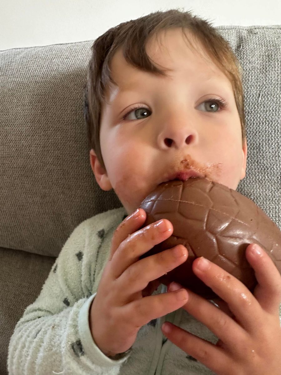 charlie eating easter egg 2024