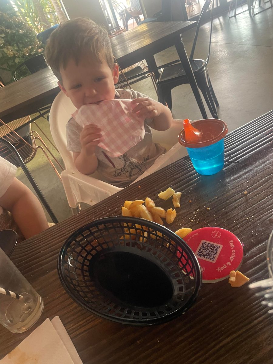charlie is done with his food at mash brewing