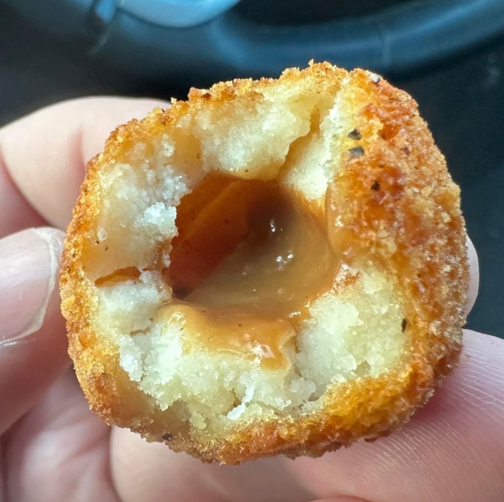 close up hungry jacks mashed potato balls