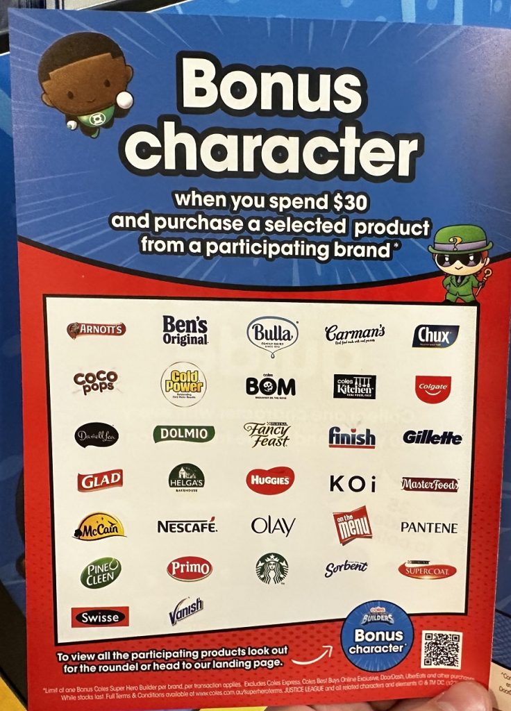 coles super hero builders bonus pack brands