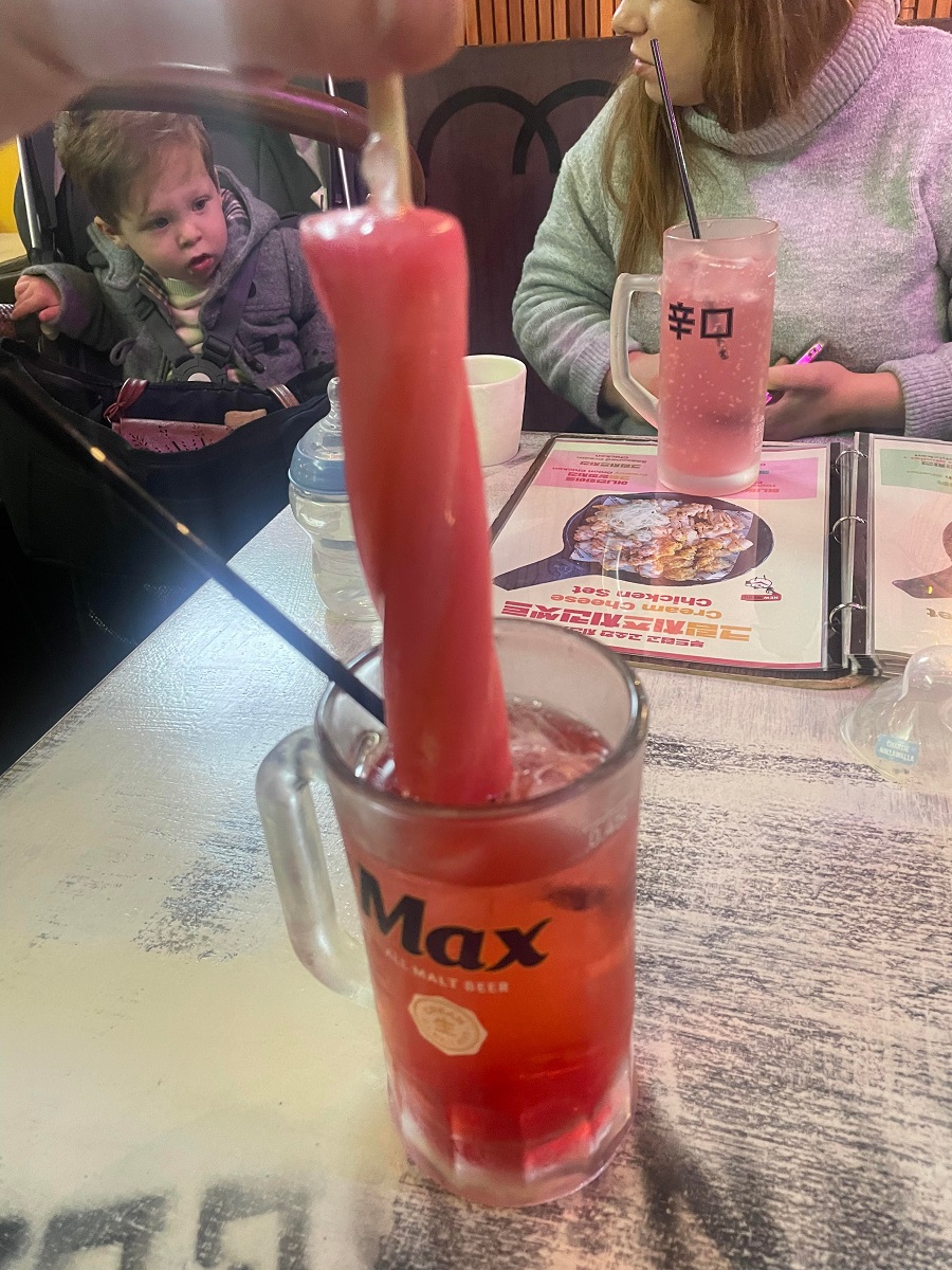 drink with icypole in it