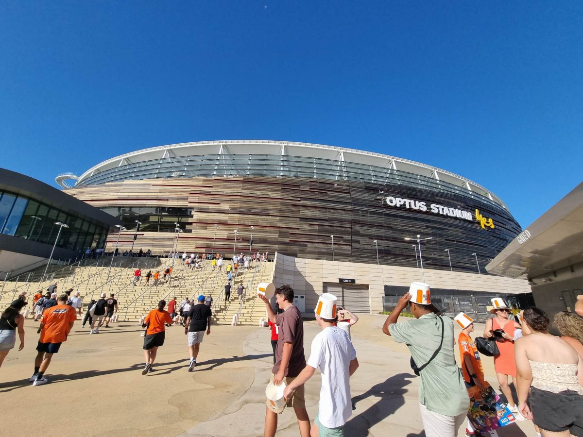 front of optus stadium perth