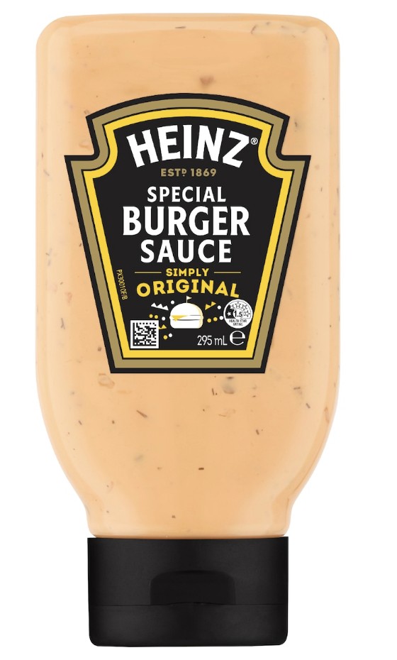A 295ml squeeze bottle of Heinz Special Burger Sauce Simply Original