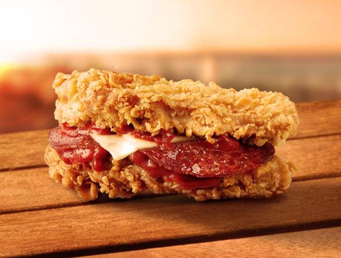 kfc Pizza Double promo photo