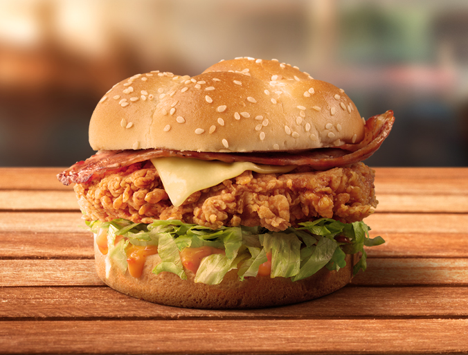 kfc zinger bacon cheese burger