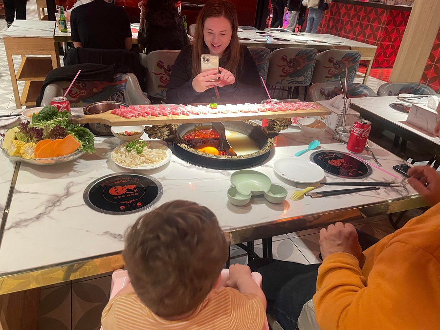 metre of meat at spice world hotpot