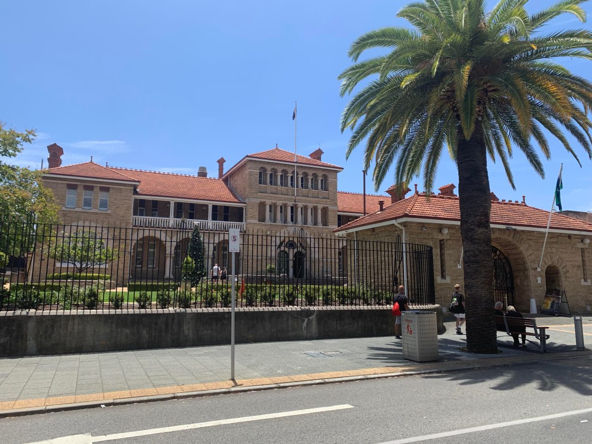 out the front of the perth mint