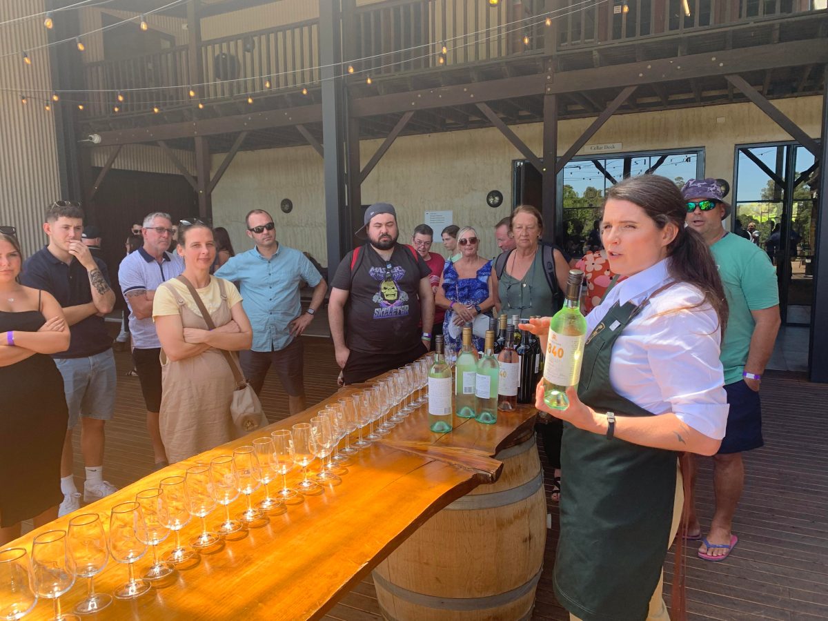 sandalford wines open wine tasting glasses