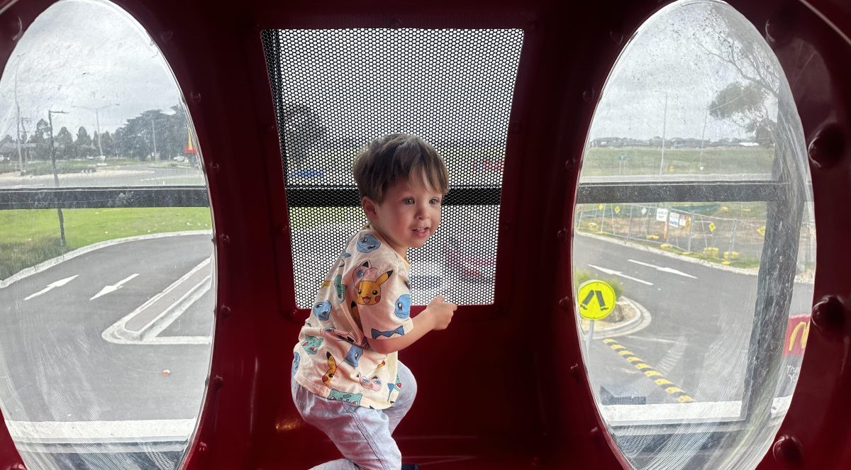 view from top of playground at maltby bypass mcdonalds