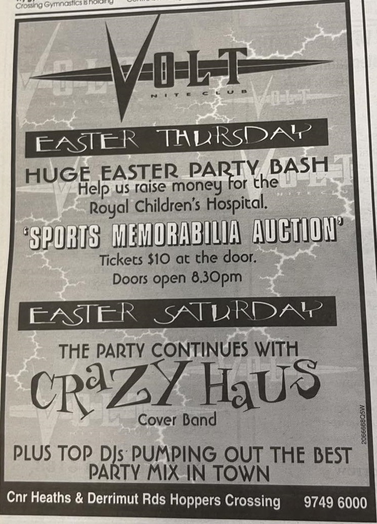 volt werribee easter 1999