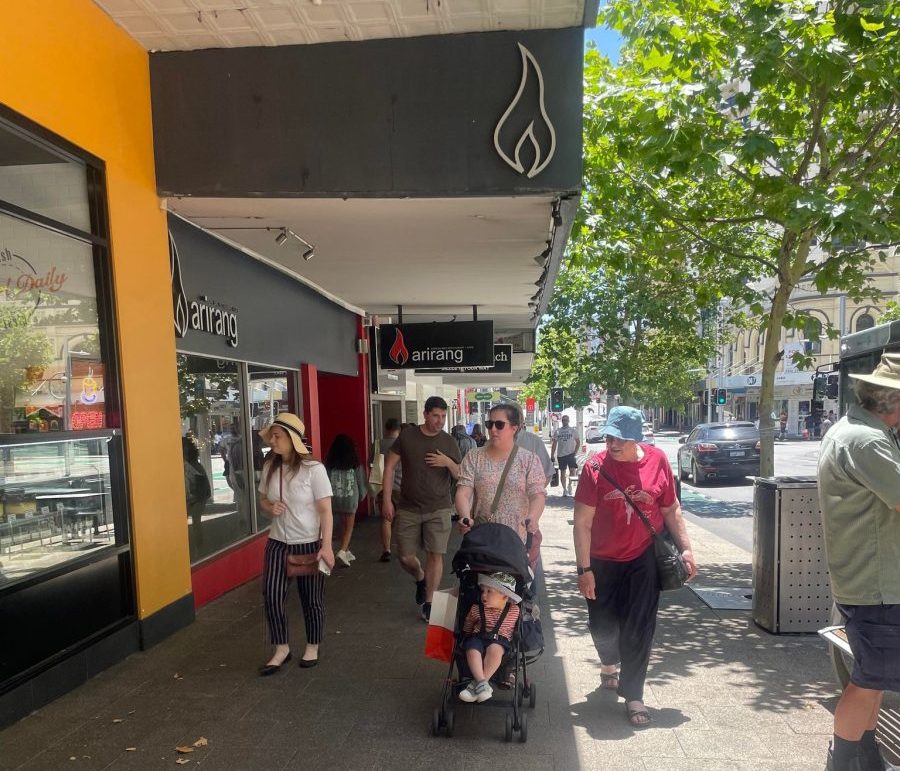 walking down the street in perth cbd