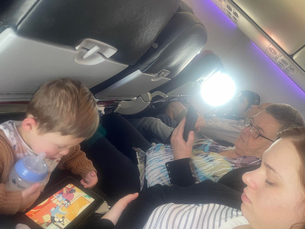 watching bluey on the plane home from perth